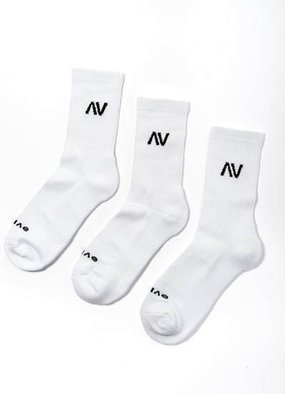 Pack 3 calcetines blancos